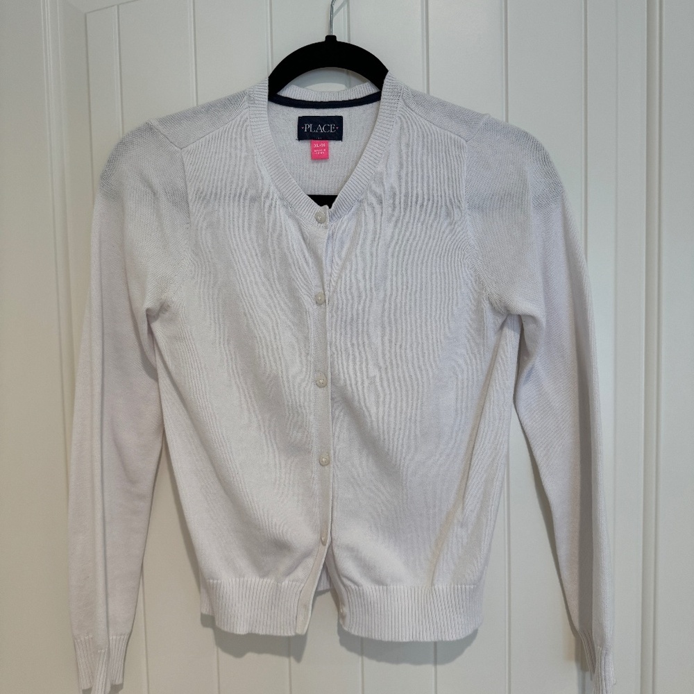 Childrens' Place White Girl's Cardigan